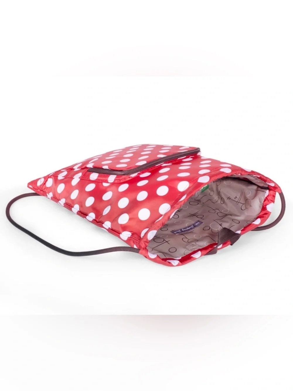 Lug Jumping Jack Drawstring Backpack - Crimson Large Dot (Red, White Polka Dots)